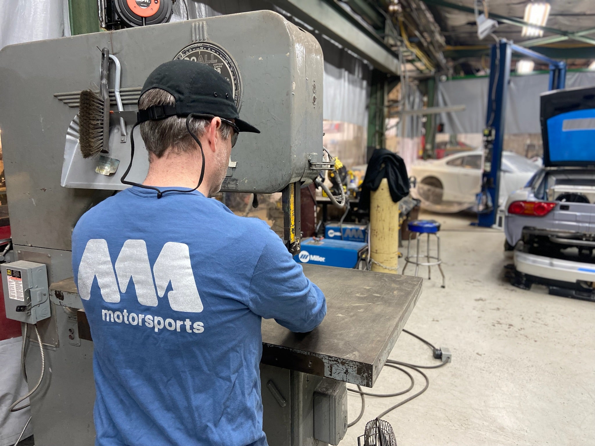 *SALE* MA-Motorsports MA Logo Long Sleeve T-Shirt -Blue/ Silver