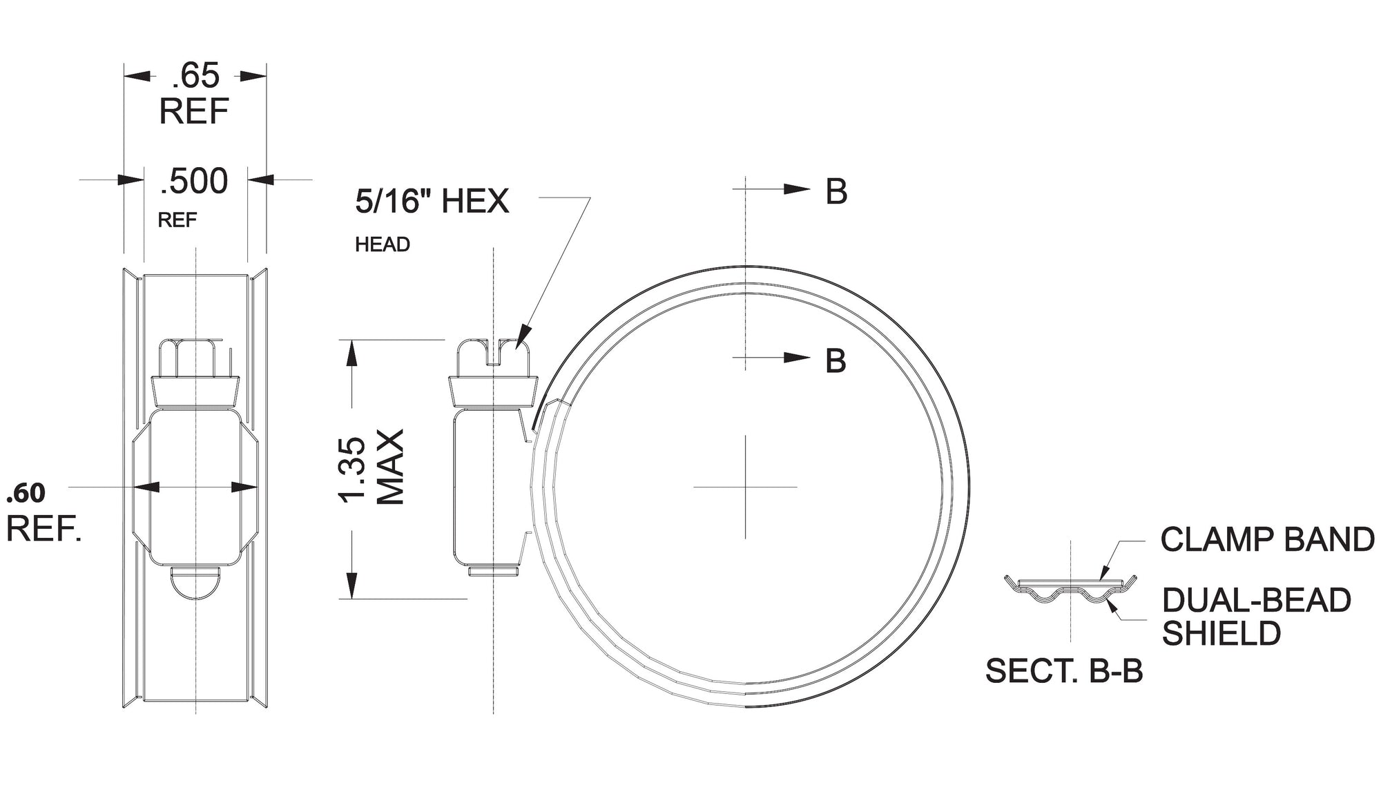 Dual Bead Shield Hose Clamp