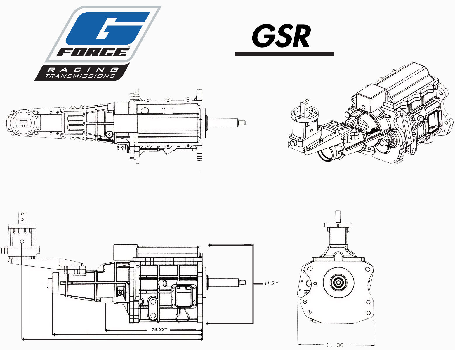 GForce GSR DogBox Transmission 4 Speed